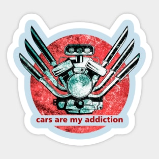 cars are my addiction 2 Sticker